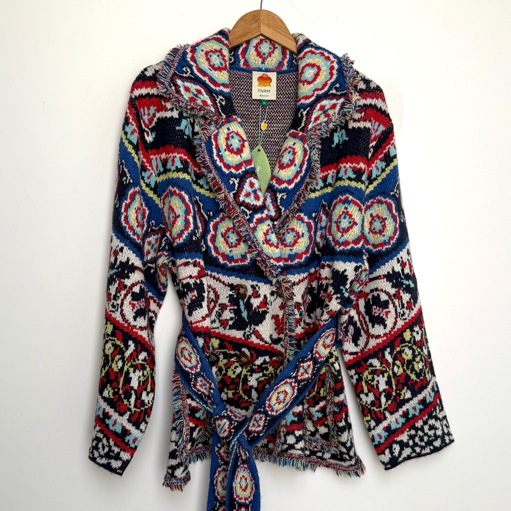 FARM Rio Ainika Knit Cardigan Sweater, Size M, NWT - Picture 9 of 16